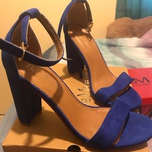 Royal Blue Suede Waged Hills